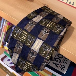 COLOURS by ALEXANDER JULIAN-men’s checkered silk tie